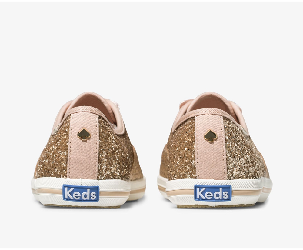 Keds Womens Sneakers Rose Gold - Kate Spade new york Champion Glitter - 831YECTKJ